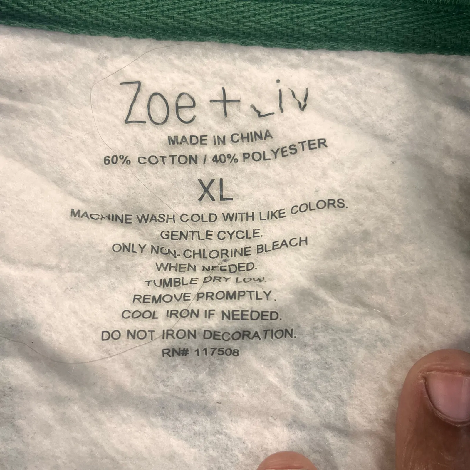 Zoe + Liv Women Monte Carlo Racing Quarter Zip XL Retro Auto Club Pullover Green White - Image 3