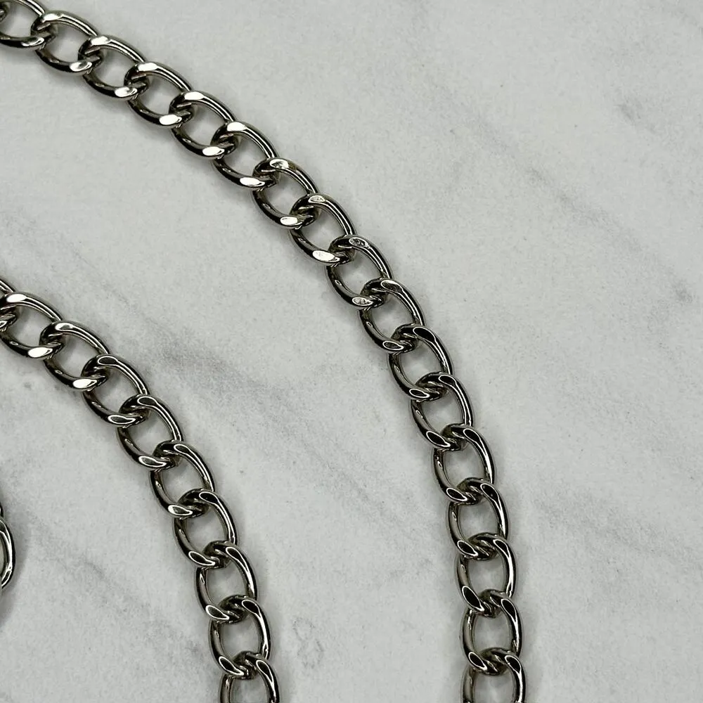 Silver Tone Chain Link Purse Handbag Bag Replacement Strap - Image 5