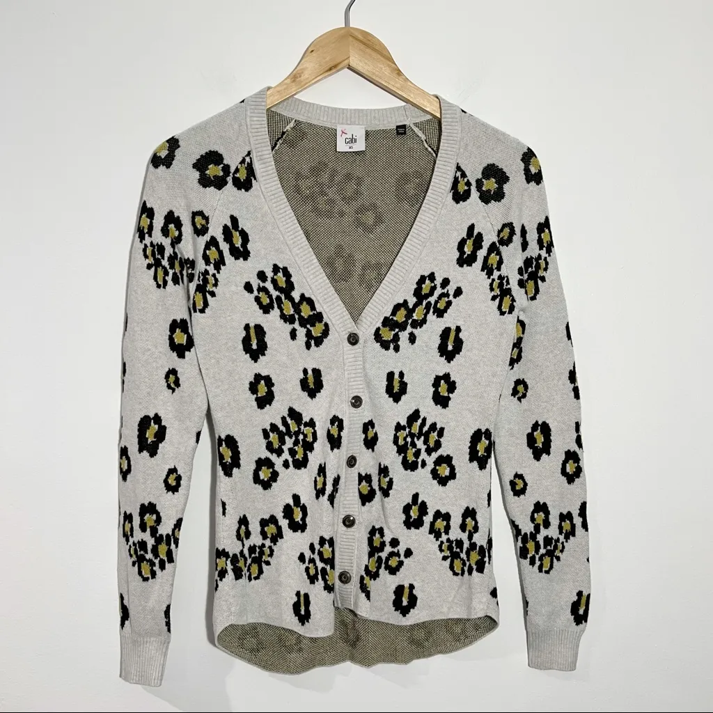 Cabi Kiki Cardigan Leopard‎ Print Cardigan Style 5277 Size XS - Image 2