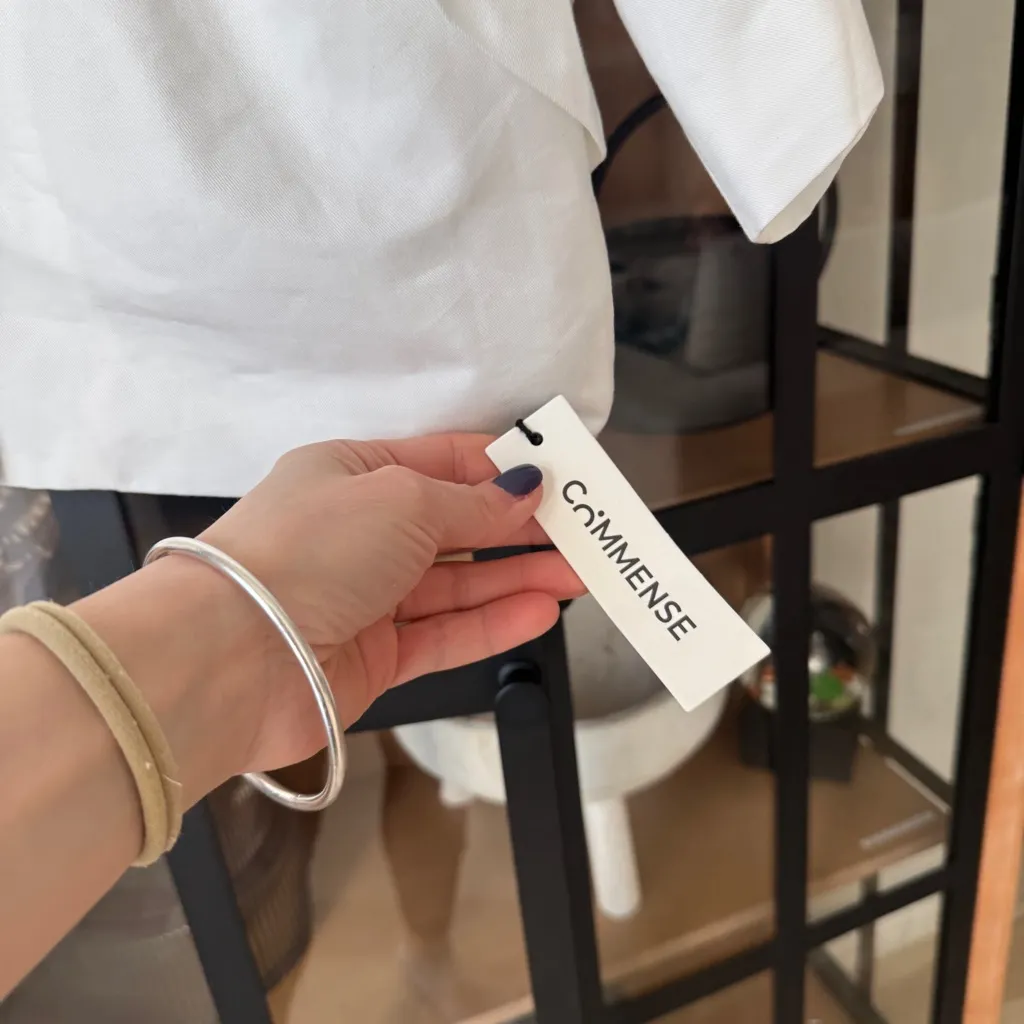 Commense Metal Decor Cropped top Blouse buttons metal down cape sun planet funky Gold Size L - Image 8