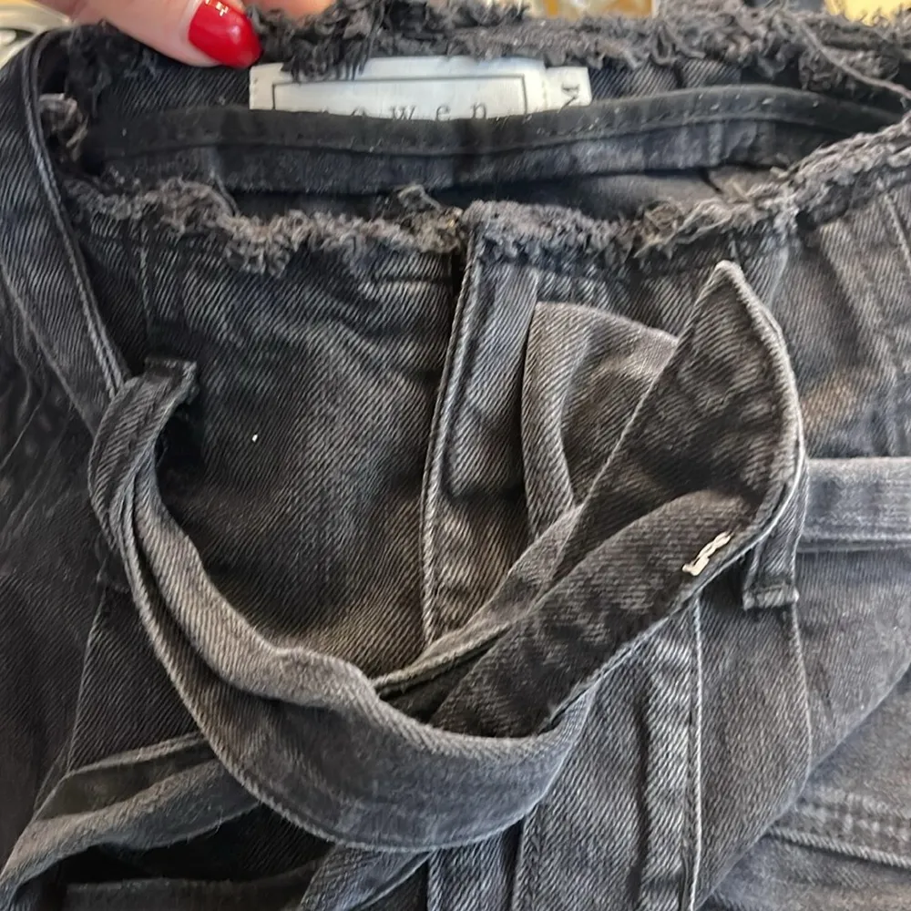 Rowen 100% Cotton Black Belted Straight Legs Size M - Image 4