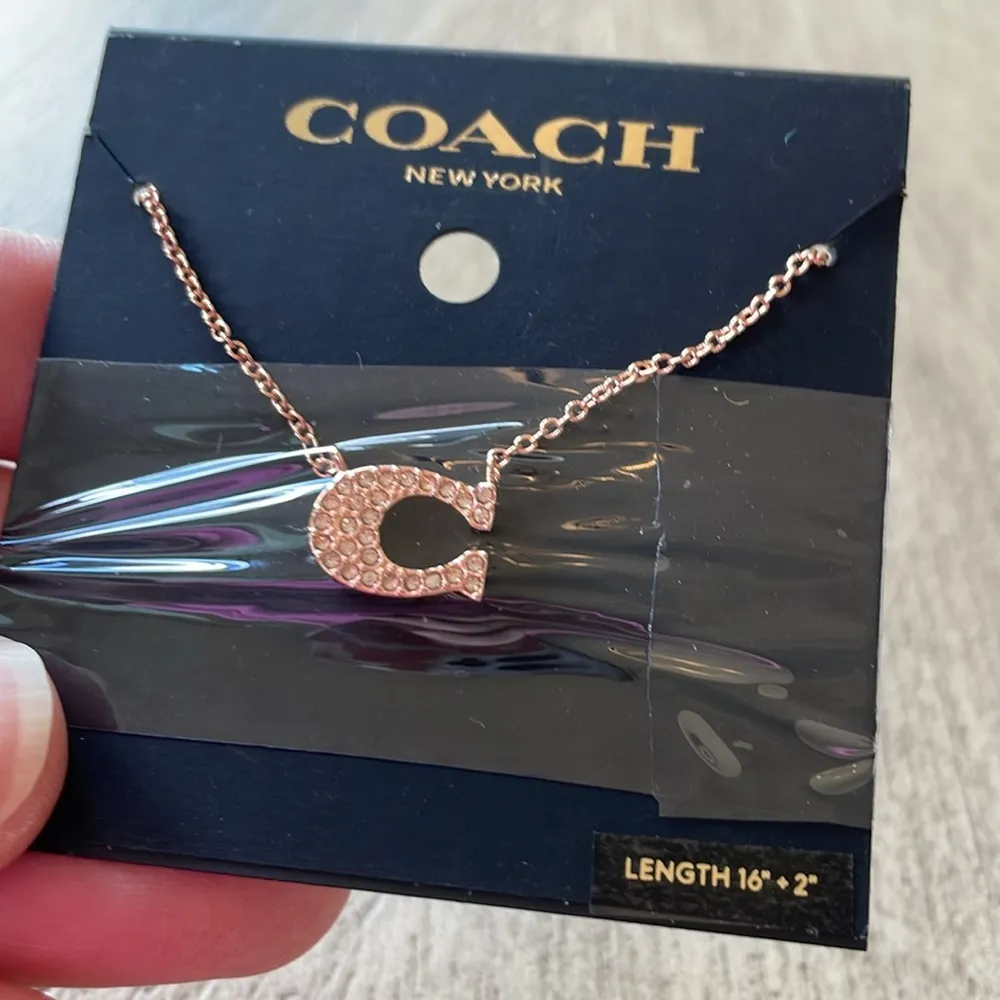 Coach Pave Signature Necklace NWT - Image 3