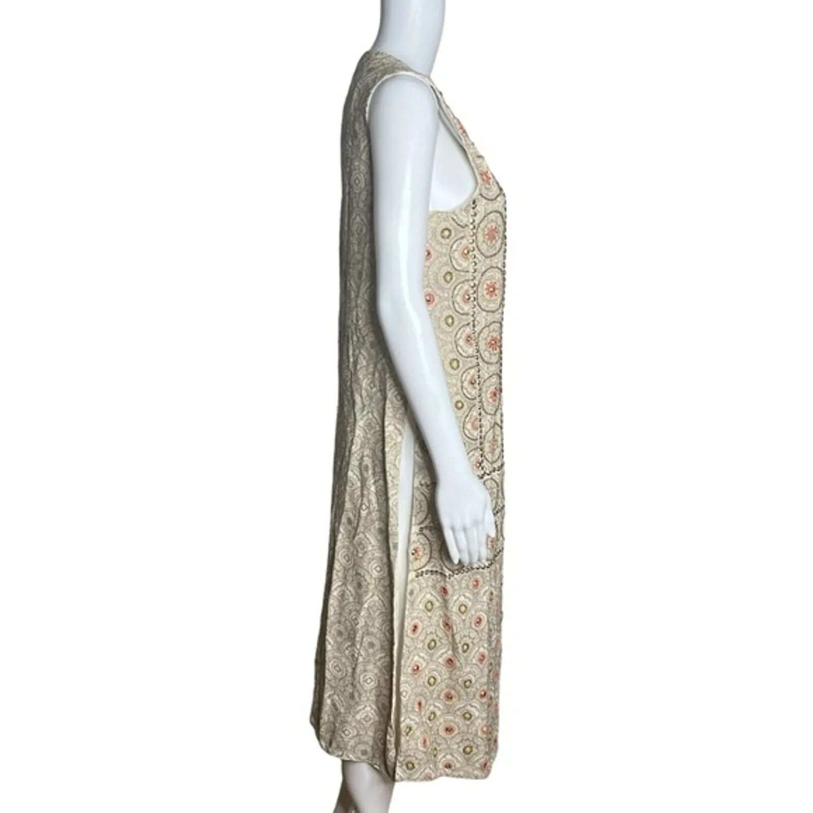 Soft Surroundings Vest Women Small Medium Alhambra Beaded Duster Hippie Bohemian - Image 2