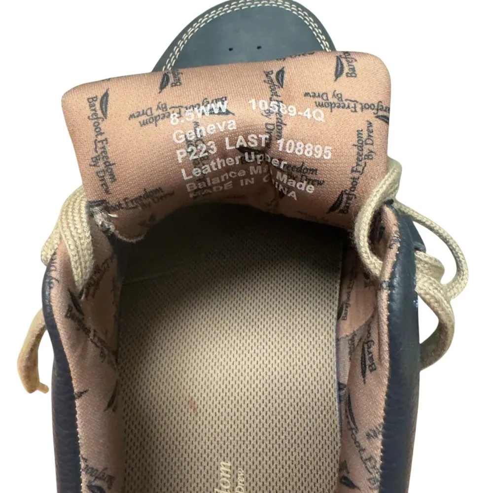 Barefoot Freedom by Drew Geneva Sneakers 8.5 WW Blue Leather Comfort Orthopedic - Image 9
