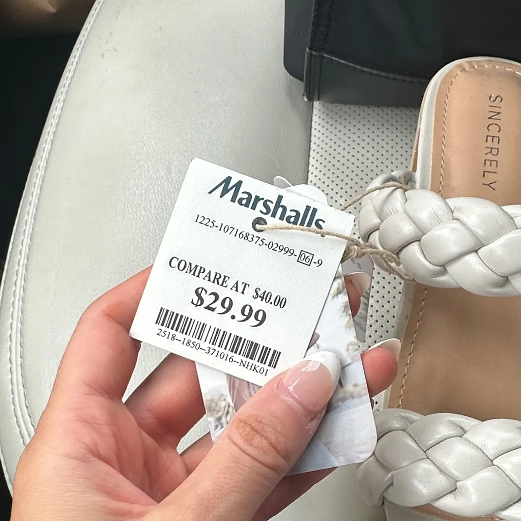 Sincerely Jules Cream Braided Heeled Sandals White Size 8 - Image 4