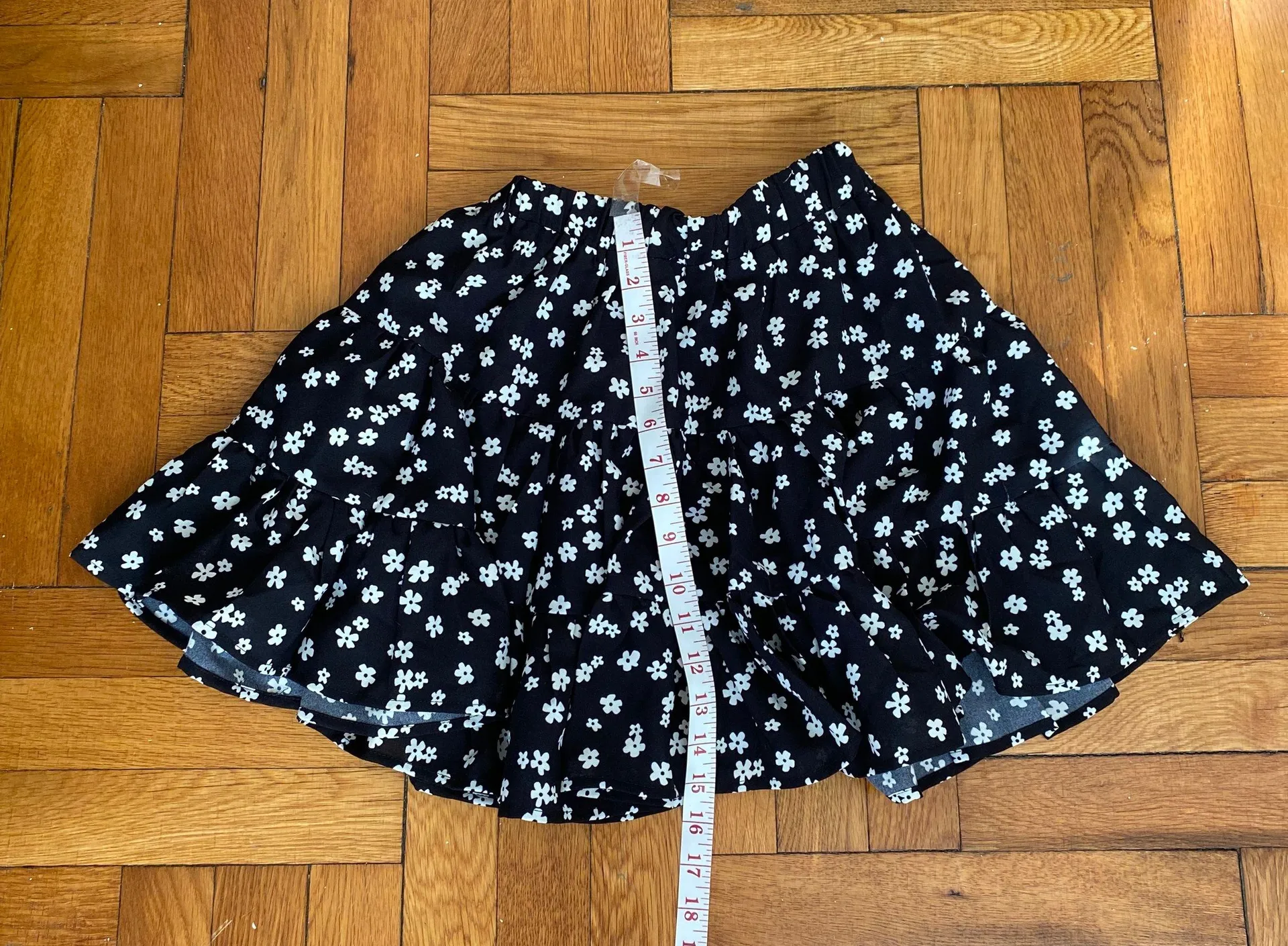 - Black Floral Skirt - Size 0-2 - Image 2