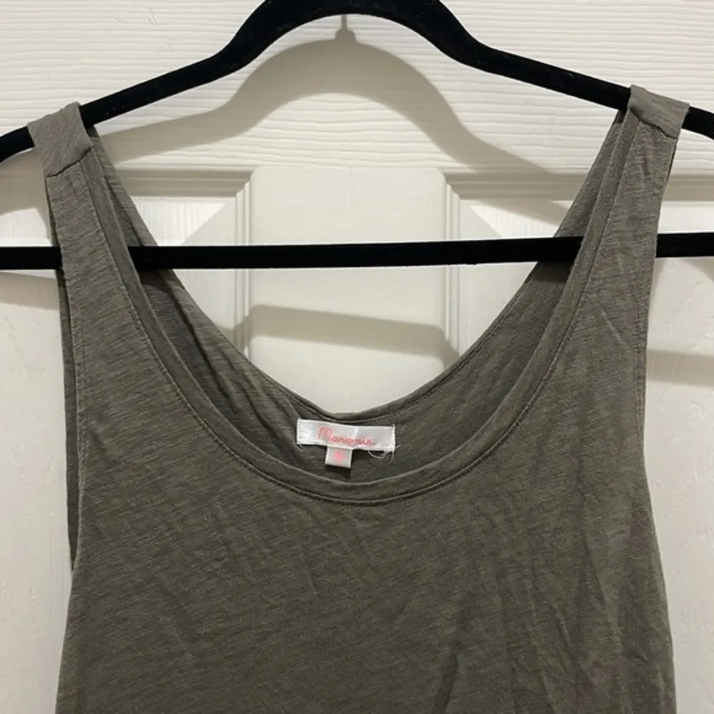 Maronie Taupe Loose Fit Hi/Low Tank Top Size M - Image 3