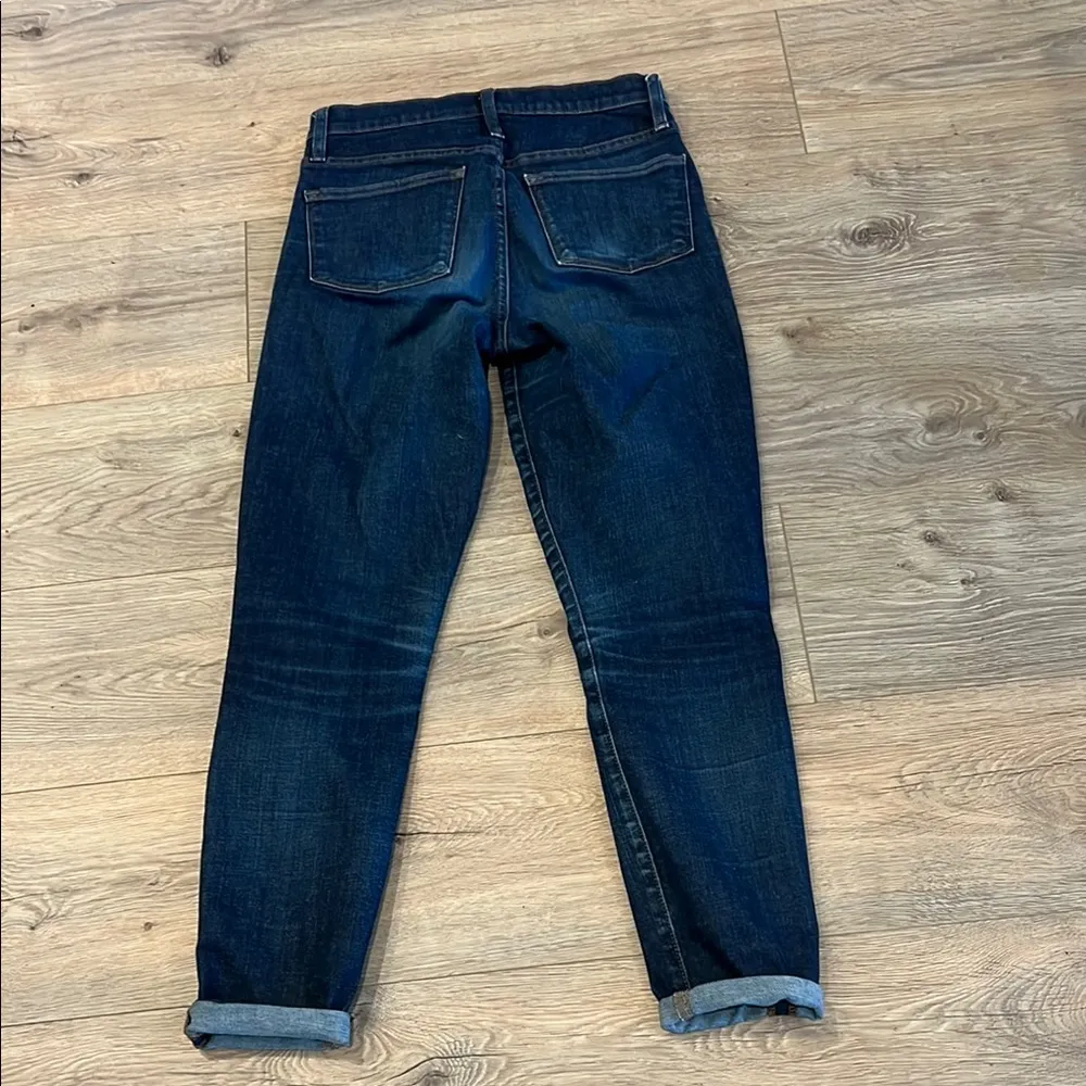 J CREW 9” High Rise Toothpick Skinny Dark Wash Jeans Size 27 - Image 2