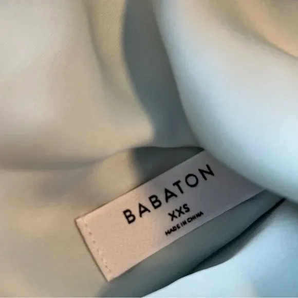 NEW Aritzia Babaton Bellamy Slip Dress Blue Spaghetti Strap Slit Midi Size XXS - Image 4