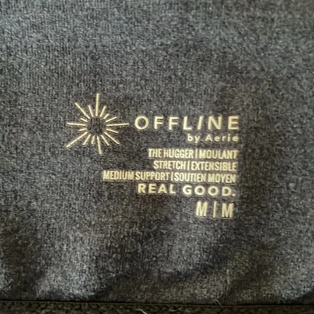 OFFLINE By Aerie The Hugger High Neck Longline Sports Bra in Night Sea Size M - Image 11