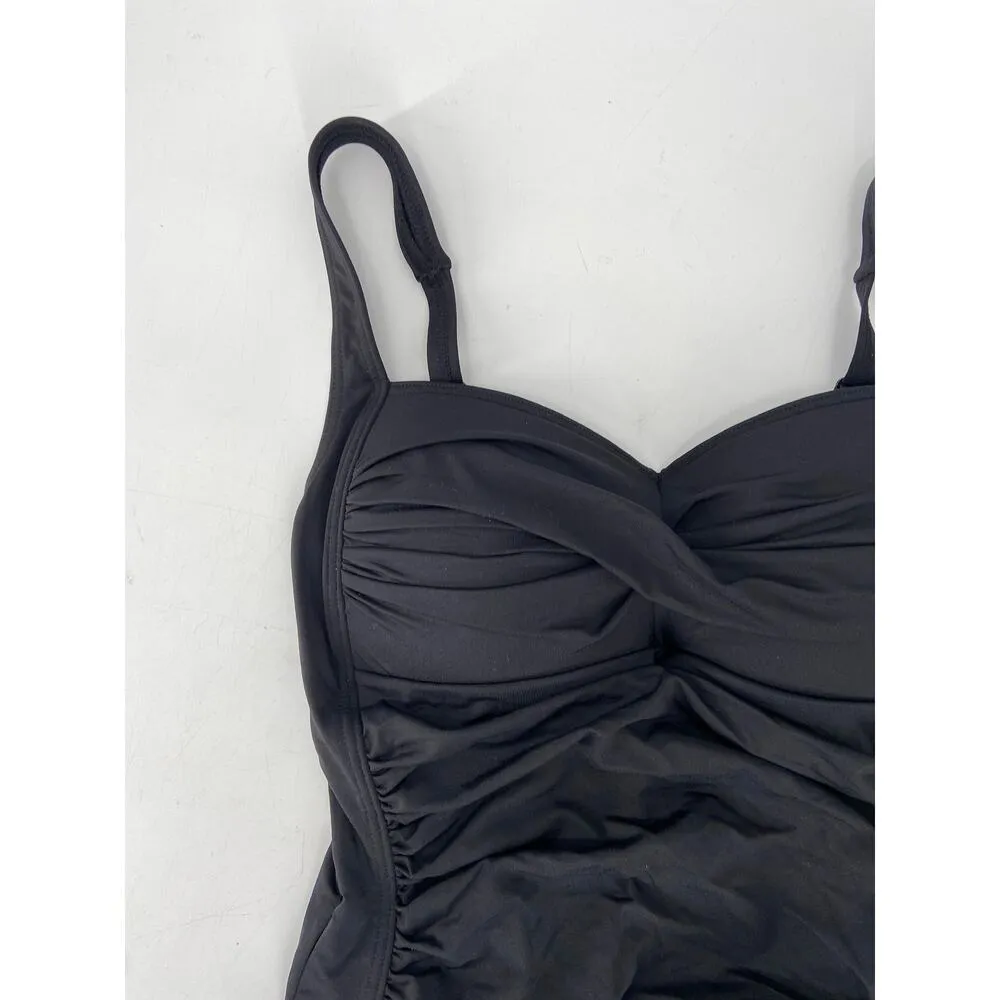 Sea Level Australia Eco Essentials Twist Front Multifit Black One Piece Swimsuit Size 6 - Image 5