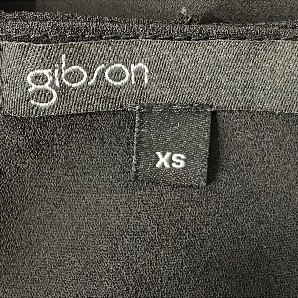 Gibson Swiss Dot Sheer Black Blouse - Image 6