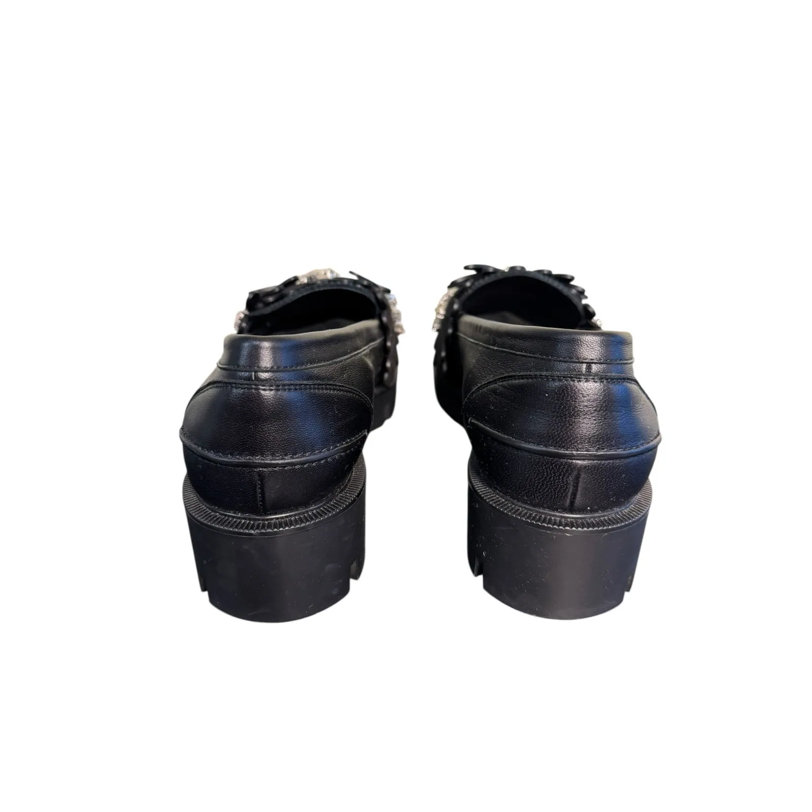 Christian Louboutin Flora Lug Sole Loafer in Black Size 40 - Image 9