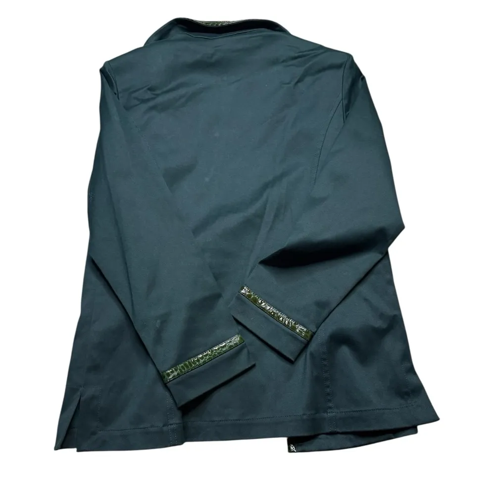 St. John Sport Vinyl Trim Jacket Size P - Image 3