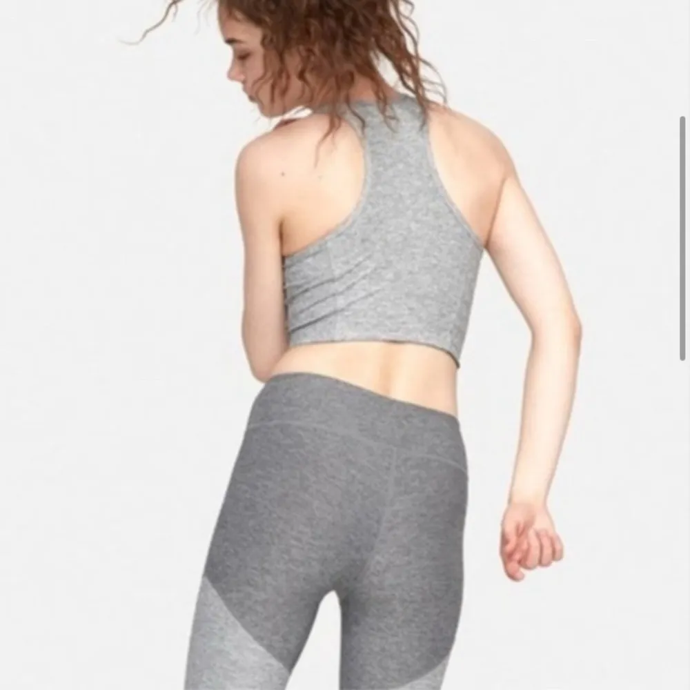 Outdoor voices Athena cropped tank top heathered gray women size medium athletic - Image 2