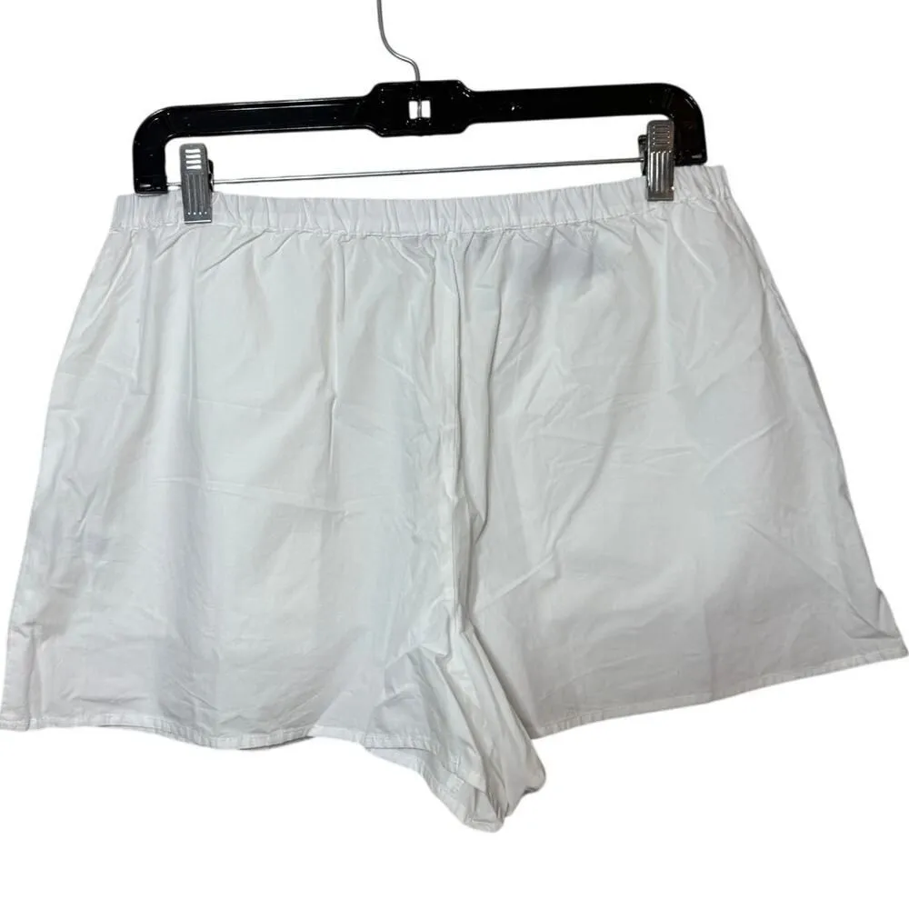 Zara White Eyelet Drawstring Shorts NWT Women's Sz. M - Image 2