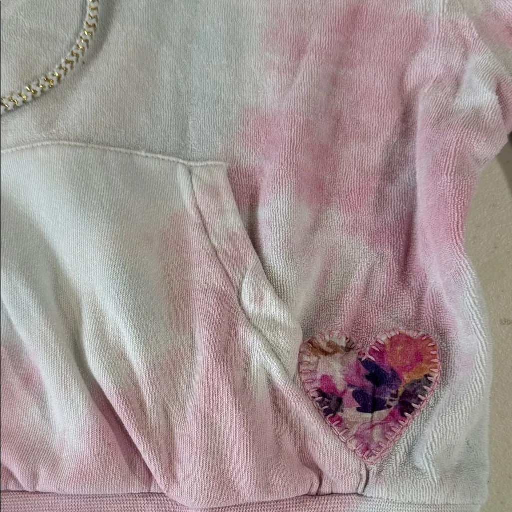 LoveShackFancy Pastel Pink Tie-Dye Hoodie - Image 5
