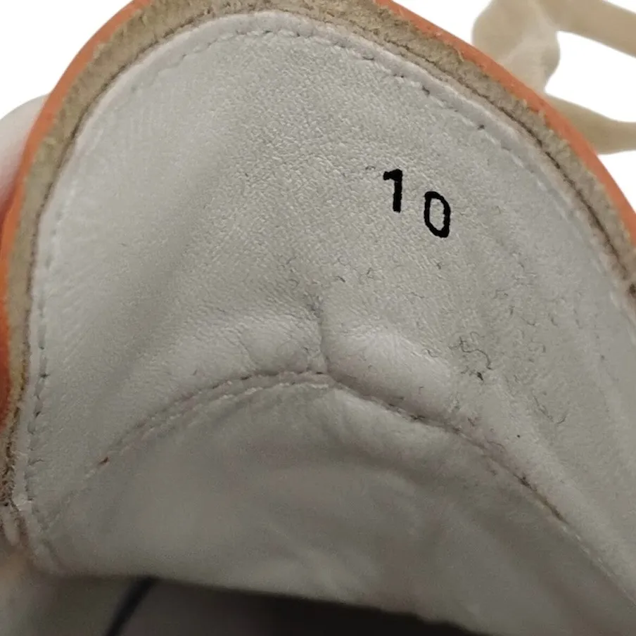 Hogan Womens Size 10 Logo Sneakers Trainers Orange Gold Tan Patent Leather Suede - Image 10