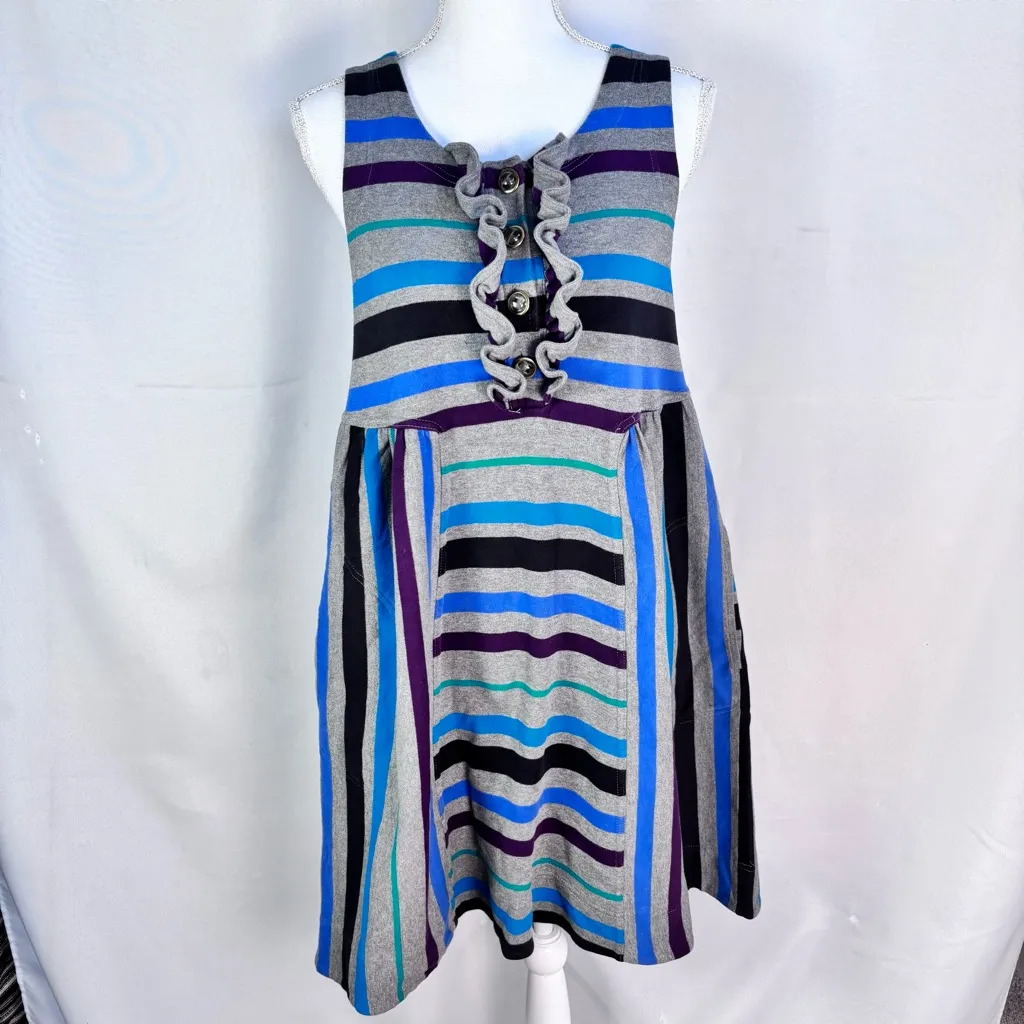 Marc by Marc Jacobs striped dress with ruffle and button accents Size M - Image 4