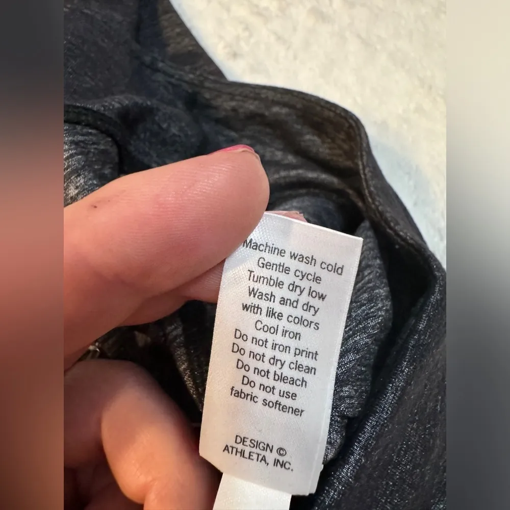 Athleta Quest Chaturanga Grey High Rise Workout Cropped Leggings Size Small - Image 7