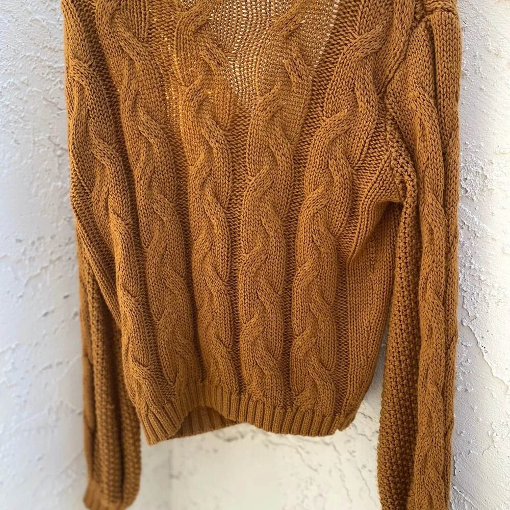 For Love & Lemons zip cardigan brown sweater size S color: Teddy - Image 3