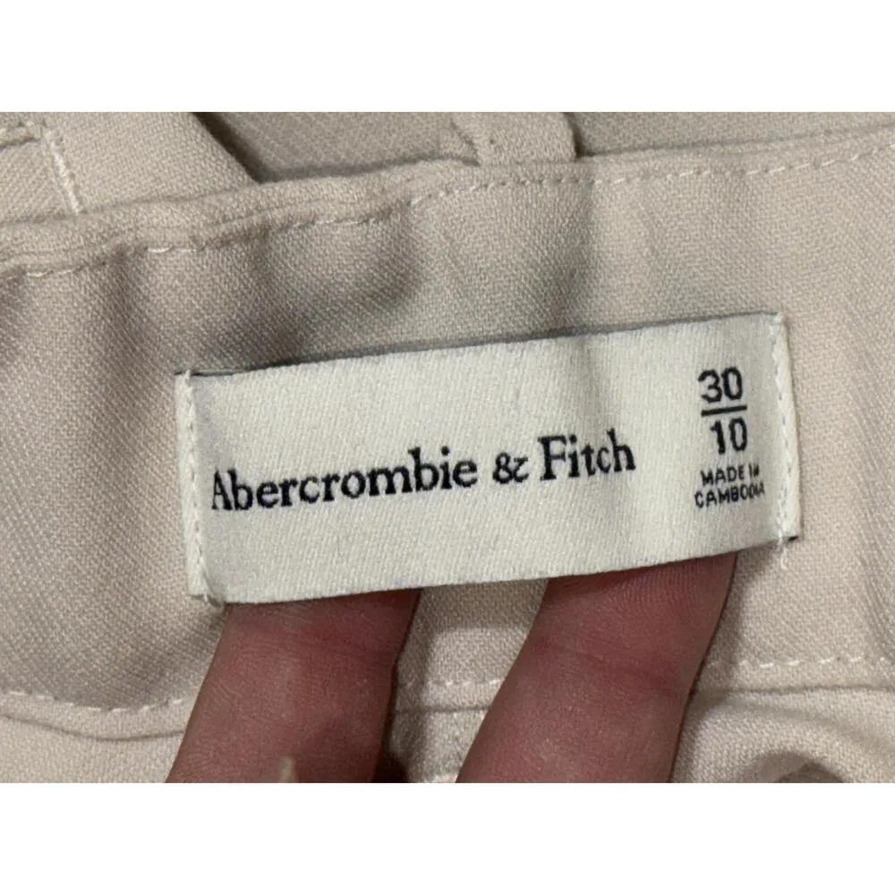 Abercrombie & Fitch Tan Gray Straight Leg Dress Pants Trousers Womens Size 30 10 - Image 5