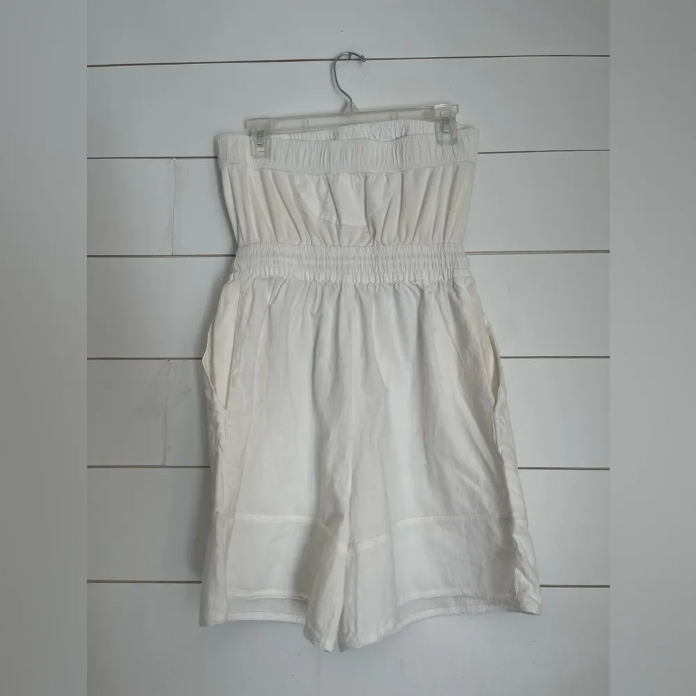 Free People FP Beach Akoi Tube Romper
Dress Ivory Smocked Solid nwot - Image 8
