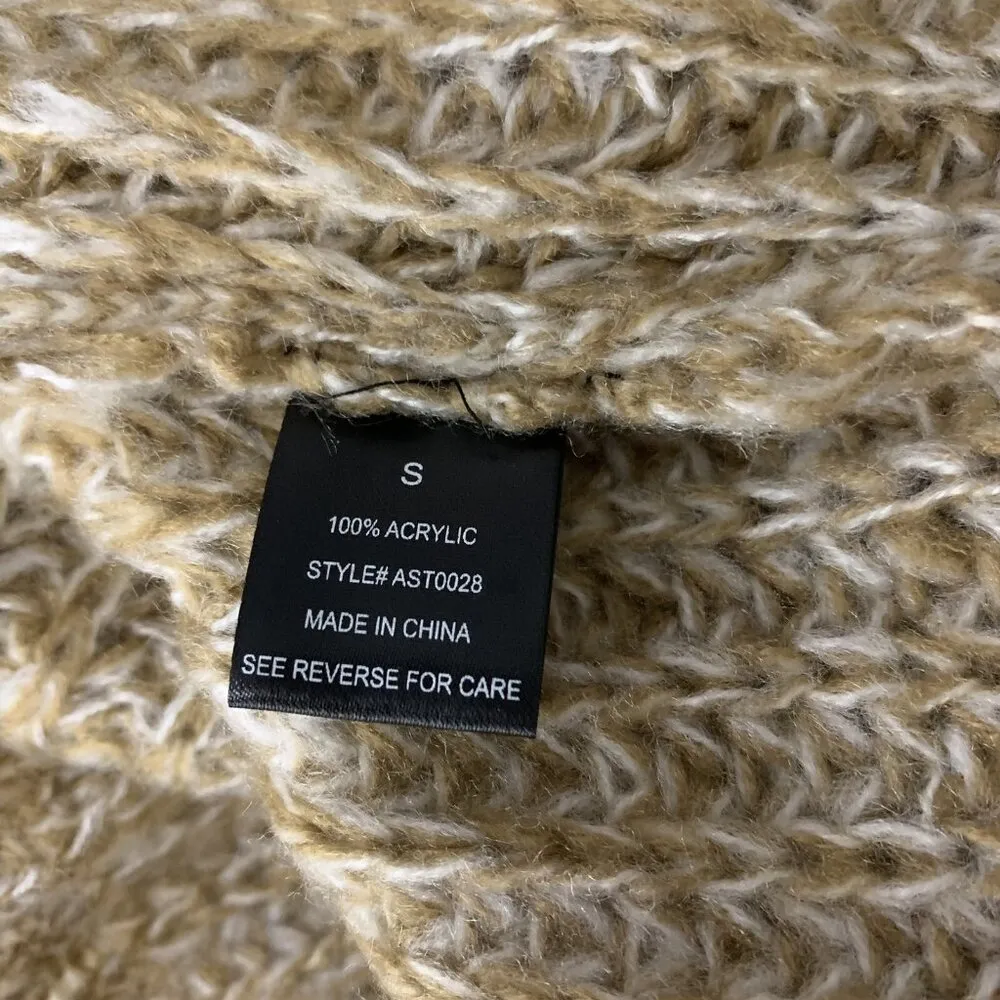 Tobi Sweater Small Brown Knit V Neck Cozy Neutral Clean Girl Style - Image 6