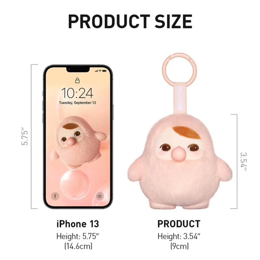 Pop Mart Pucky Beanie Bubble Up Crying Bubble Plush Pendant Toy Keychain Yellow - Image 3