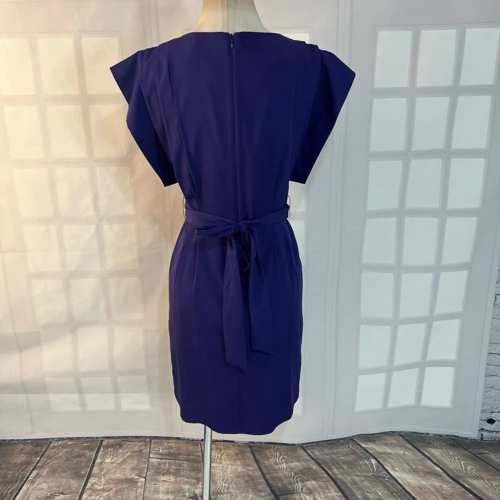 Eliza J purple tie waist business casual dress with pockets size 2 - Image 6
