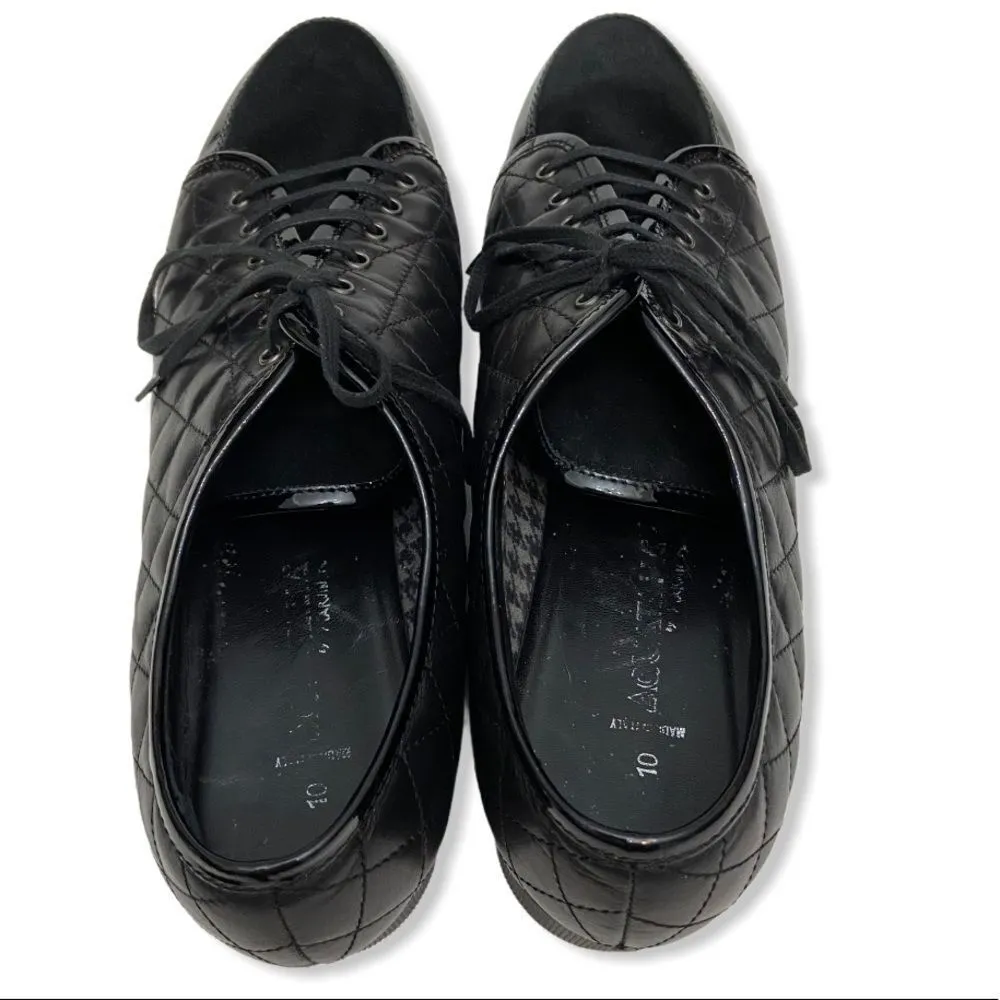 Aquatalia QuiltedâBlack Leather Platform OxfordâSneakers - Image 4