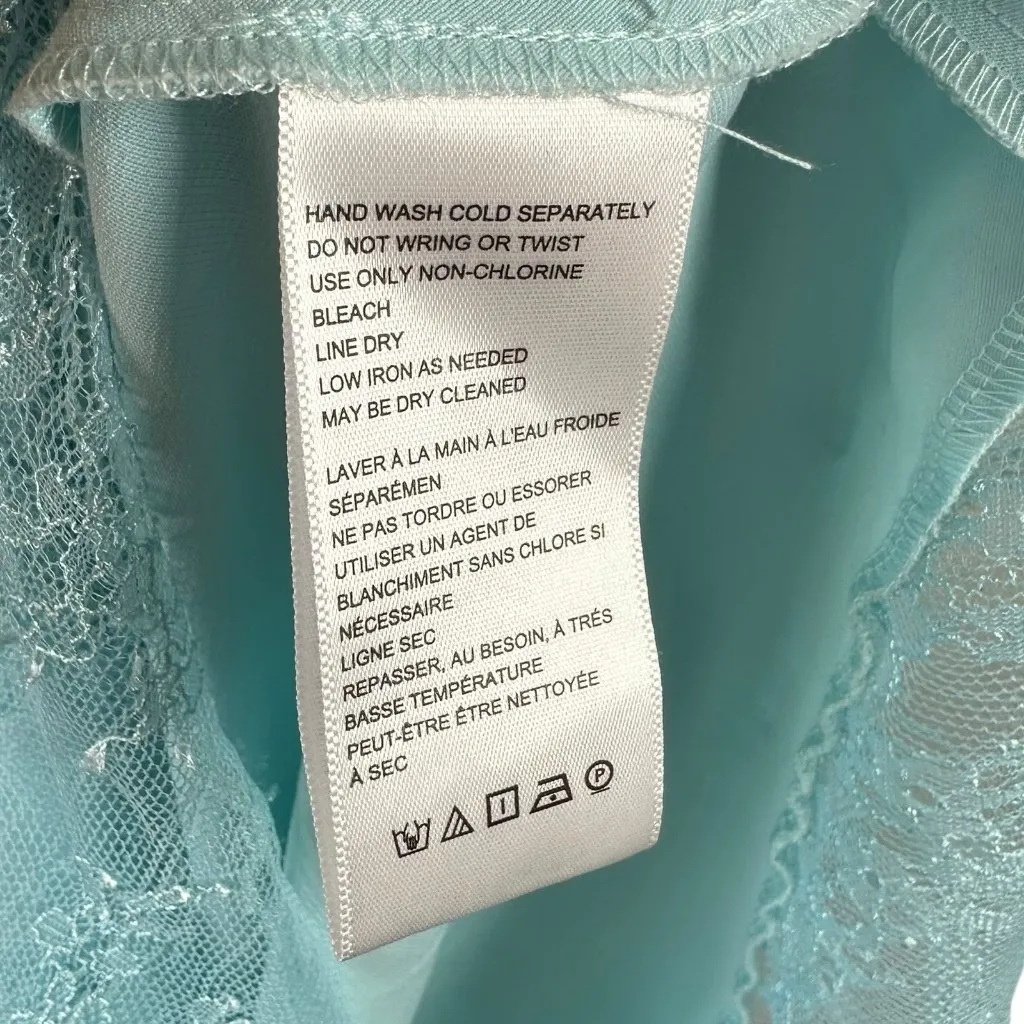 Urban Outfitters Rose Satin and Lace Slip Dress in Blue Size Small - Image 8