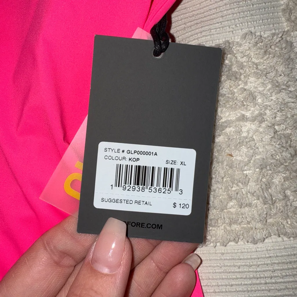 NWT G/Fore Silky Tech Nylon Quarter Zip Polo Top DayGlo Pink Womens Golf XL - Image 3