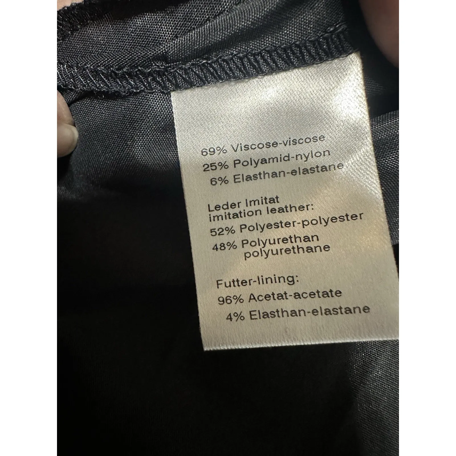 Akris Punto Mixed-Media Italian Punto Faux Leather Trim Pencil Skirt Size 12 - Image 6