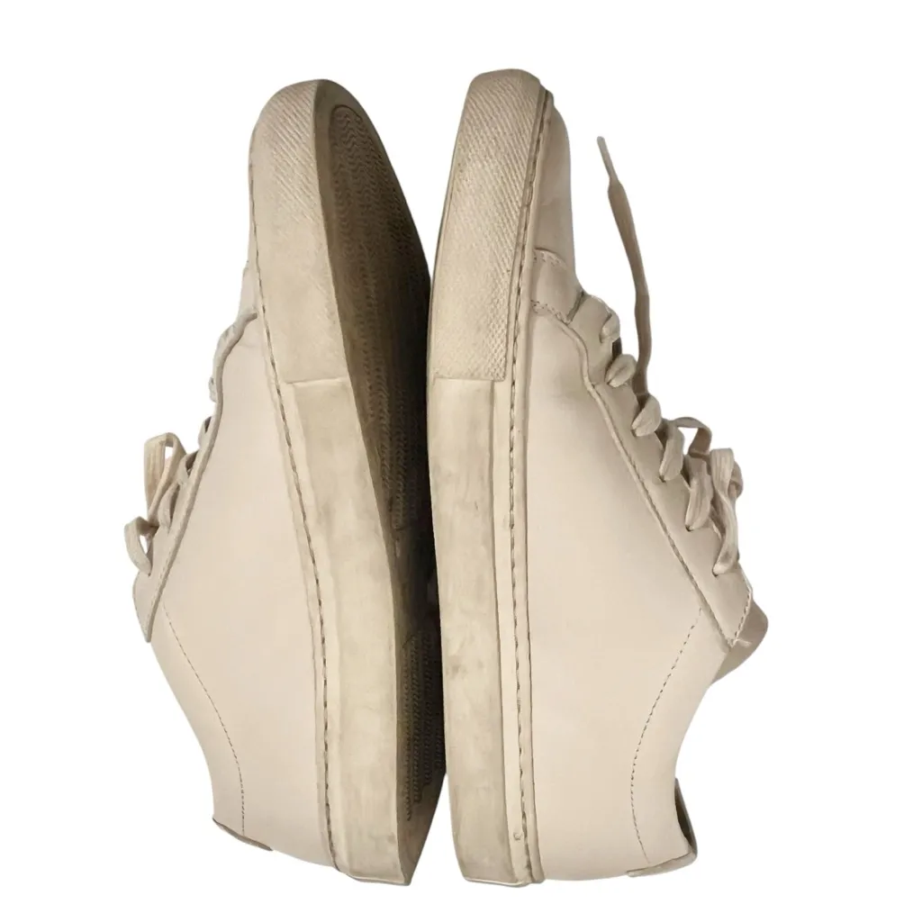 Common Projects Achilles Low Sneakers Beige Leather Lace Up Women’s Size 7 Tan - Image 9