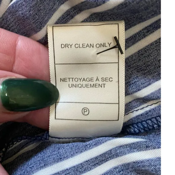 Jack by BB Dakota Vertical Stripe‎ One Shoulder Choker Blouse - Image 4