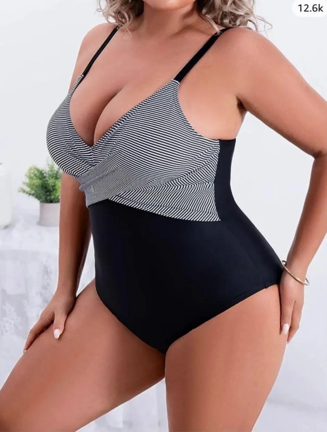 Women's One Piece Swimsuits Tummy Control Front Cross Bathing Suits Slim - Image 2