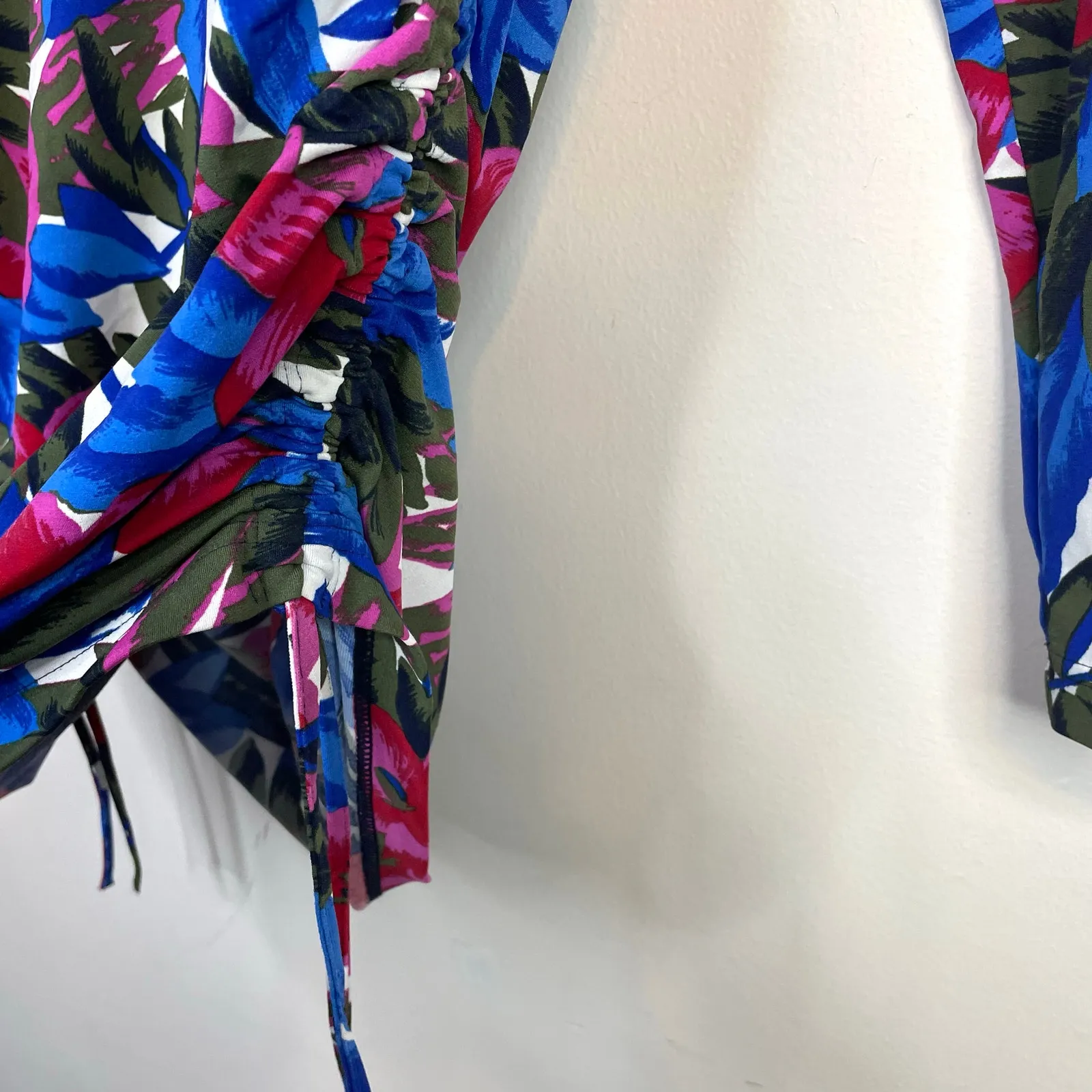 Coolibar Island Ruche Swim Shirt Swimming Rash Guard Long Sleeve Top womens L Multiple Size L - Image 5