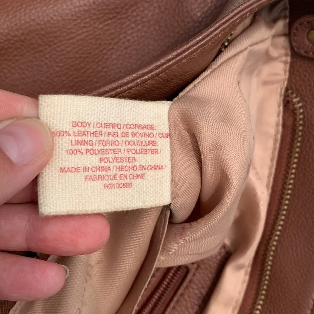 Lucky Brand Large Brown Leather Purse - Image 9