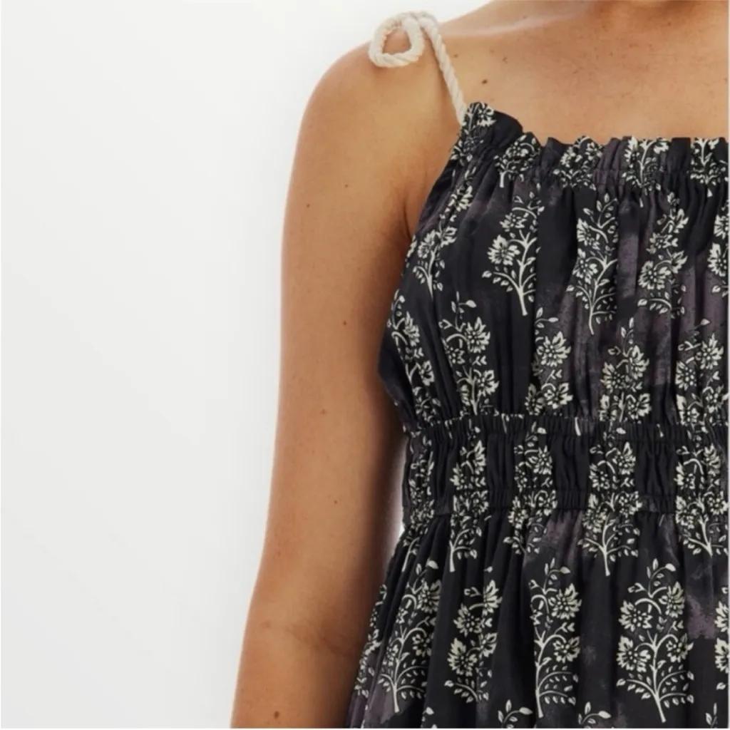 Floral Midi Dress Tassel Tie Anthropologie Moon River Sz S NWT Boho Fall Holiday - Image 3