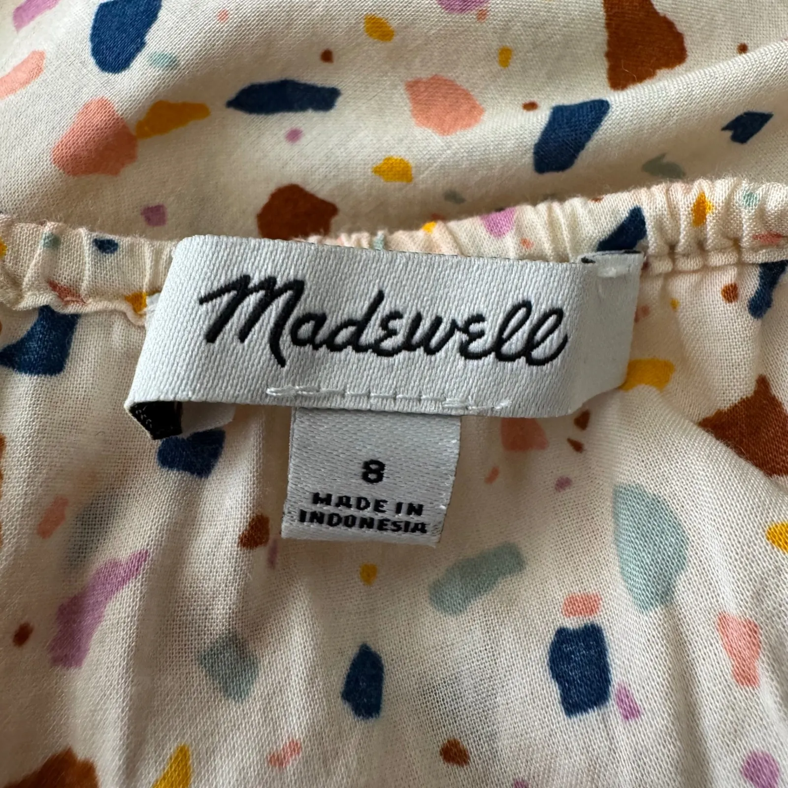 Madewell Tie-Front Cami Top in Terrazzo Size 8 - Image 7