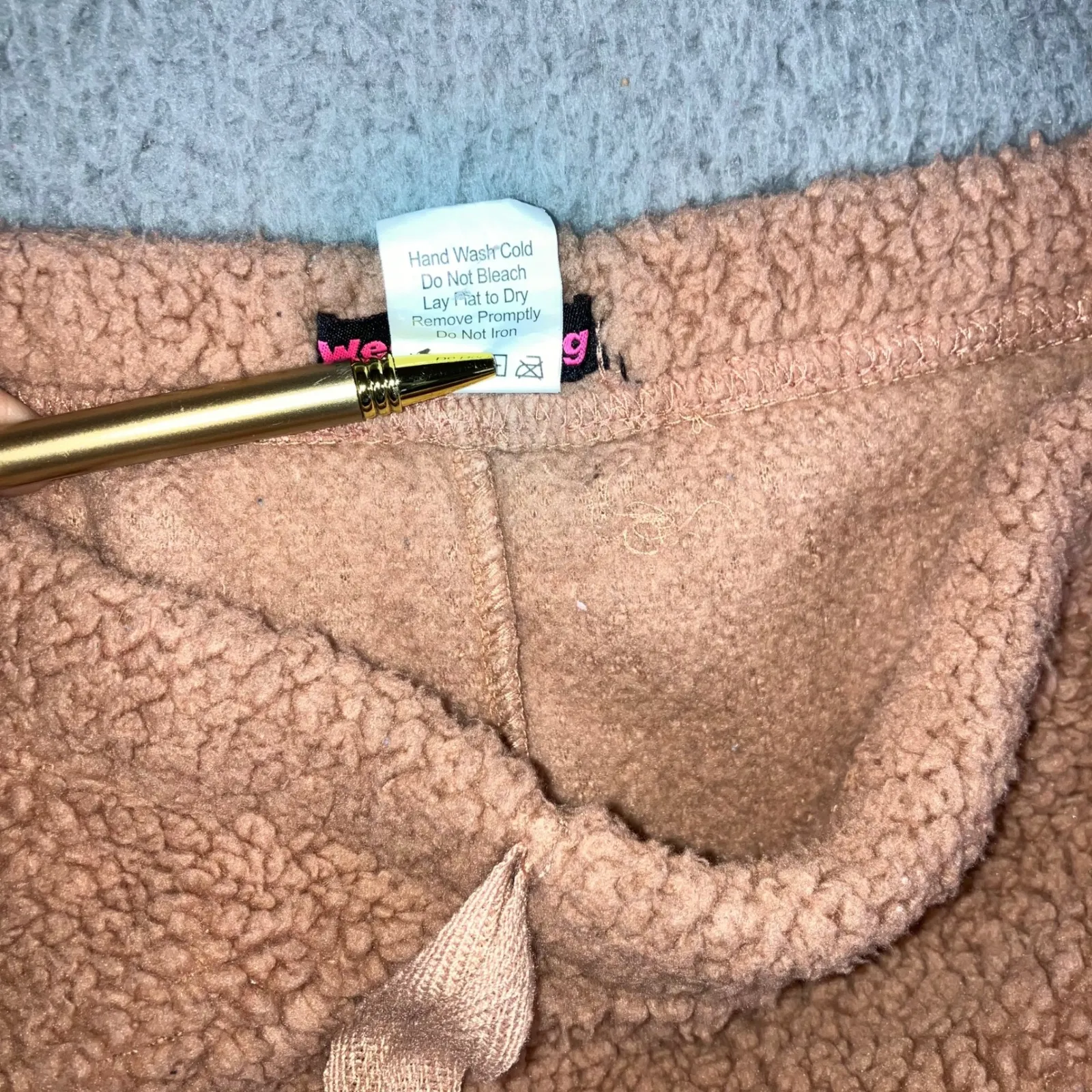 Sherpa Fleece Loungewear Shorts Women XL Drawstring Cozy Soft Pink Size undefined - Image 8