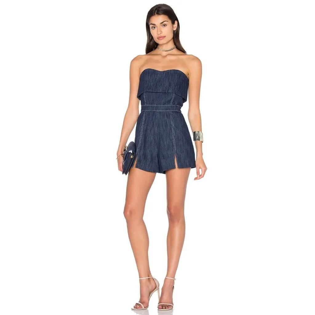 Alexis Black Martyna Strapless Romper Size Large‎ - Image 2