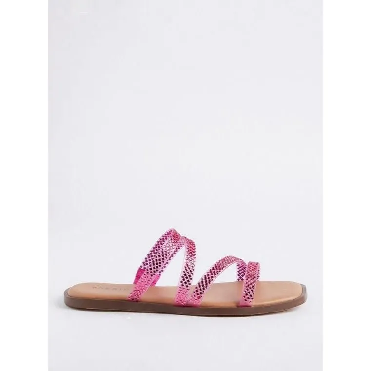 Torrid Jelly Studded Sandals - Size 9 WW Women’s Wide - Pink Straps Slide On NWT - Image 2