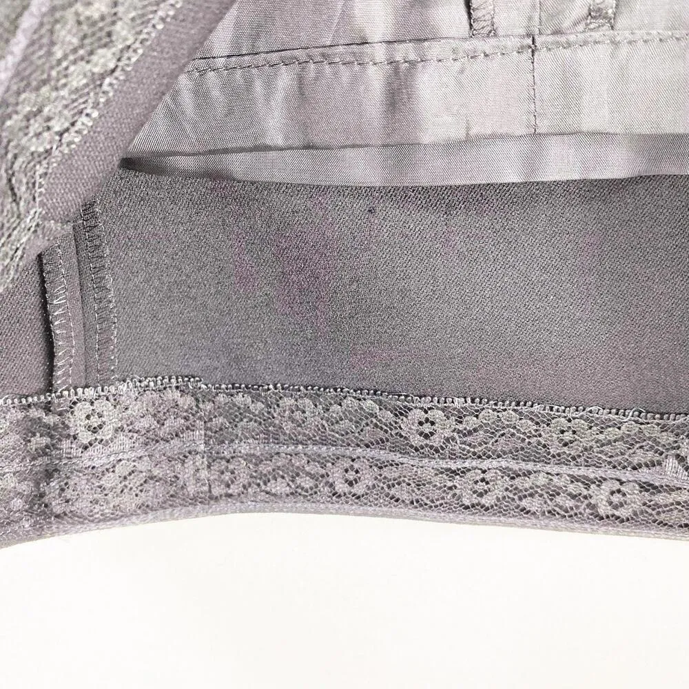 DRESS BARN Vintage Y2K Black Lace Floral Flowy A-Line Midi Skirt - Image 6