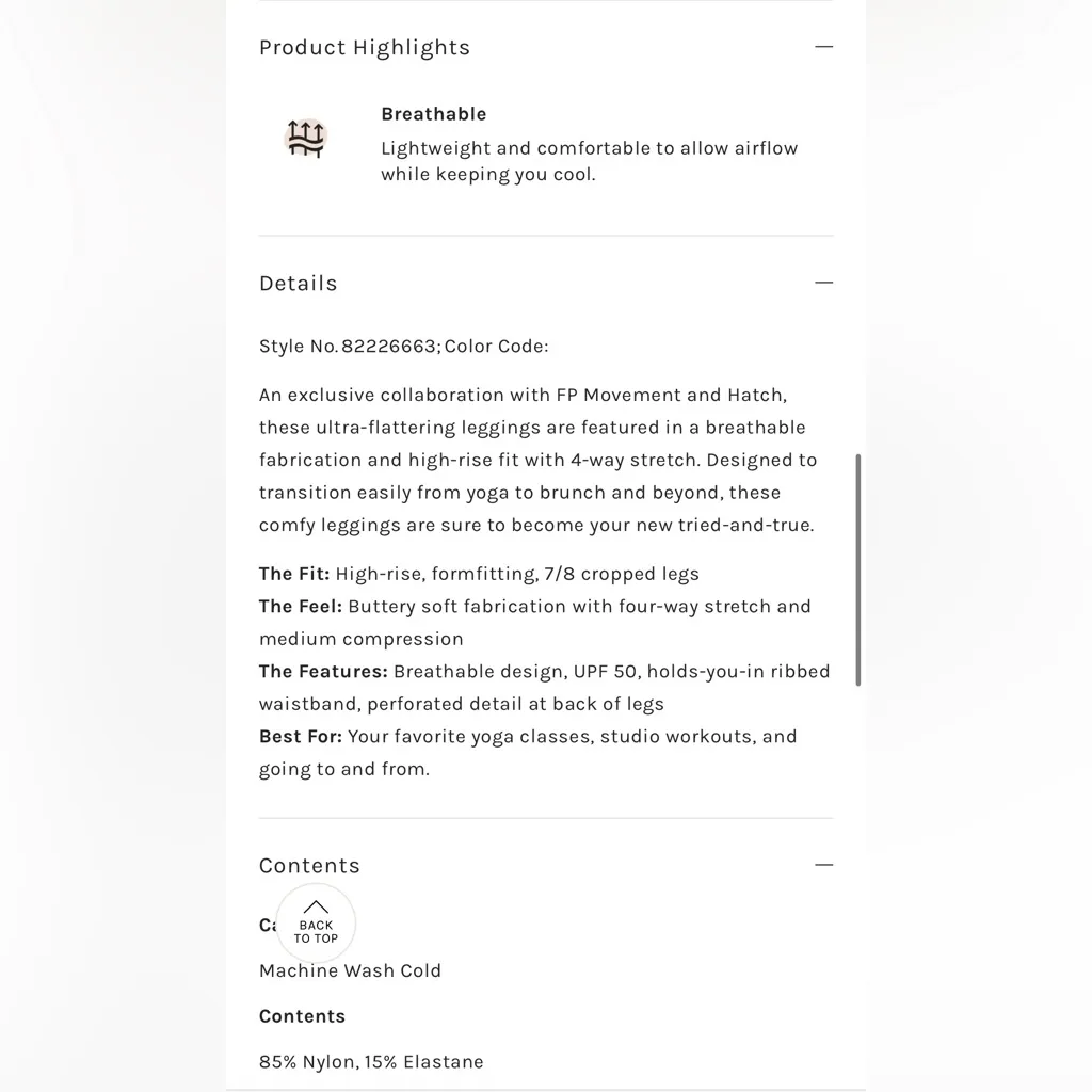 NWOT Free People Movement x Hatch Good Karma Maternity Leggings In Washed Black - Image 4