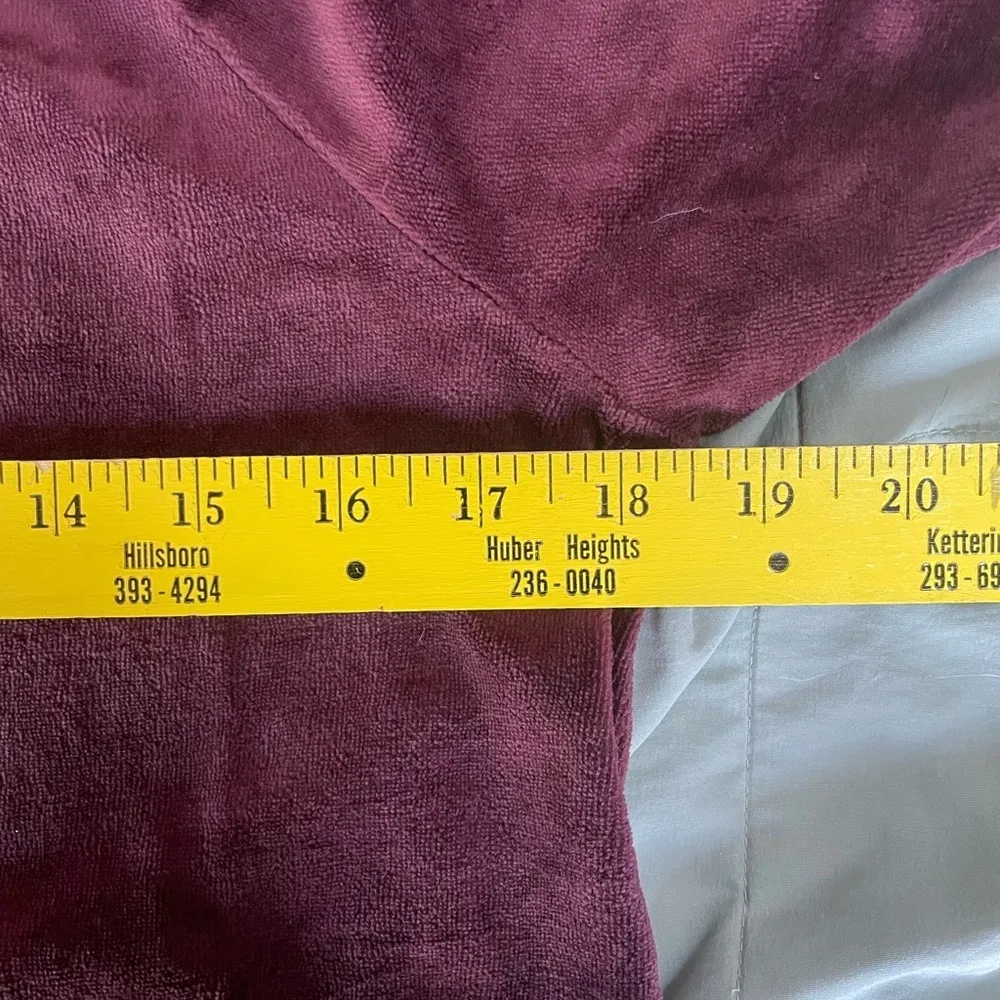 Monrow Reverse Raglan Merlot Supersoft Fleece‎ Crewneck New With Tags Size L - Image 5