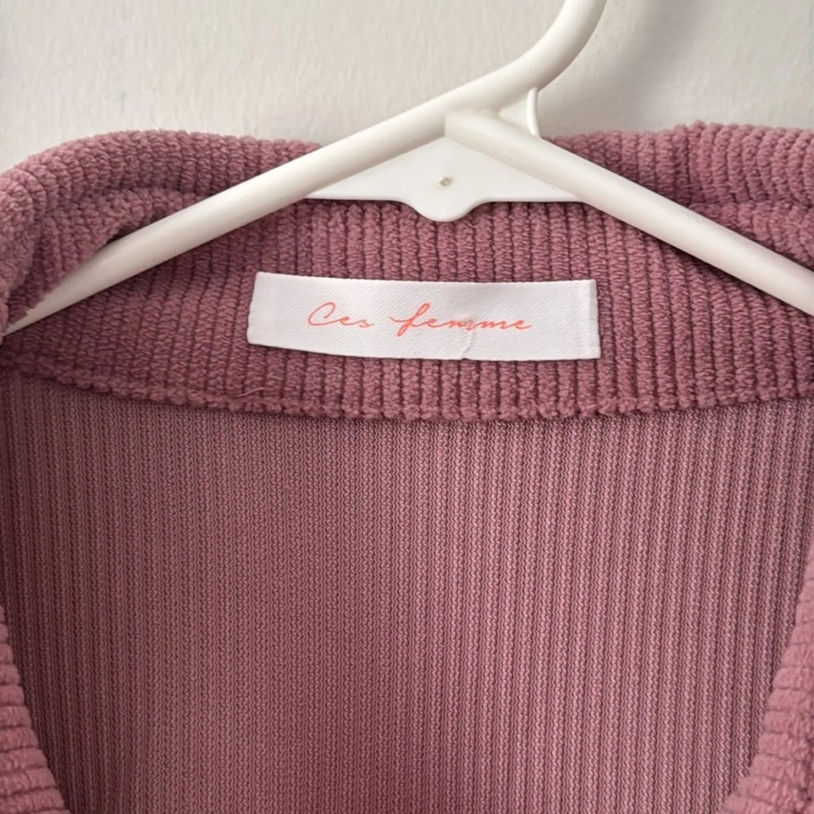 Ces Femme Women’s Colorblock Corduroy Shacket Size Small‎ Purple - Image 2