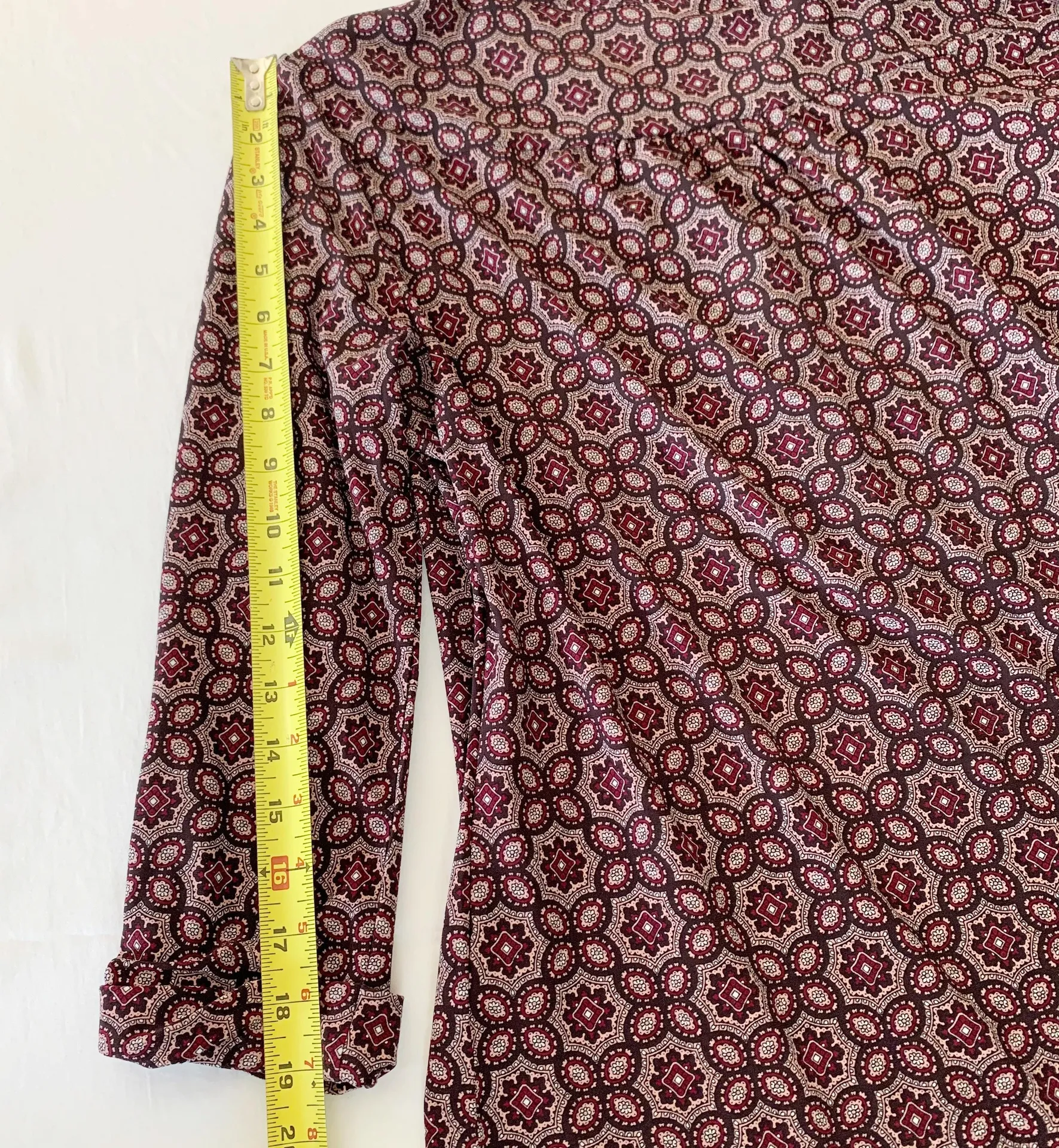 Westport 1962 Pleated Blouse Top M - Image 8