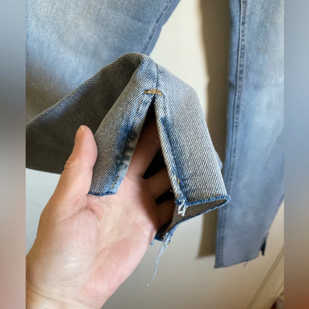 Kensie Vintage Luxe Light Wash High Rise Skinny Raw Edge Hem Denim Jeans #S - Image 9